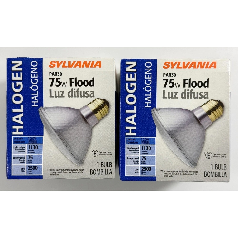 Sylvania Flood Bulbs‎ 2 Pack 75W PAR30 1130 Lumens 120V Crisp Bright